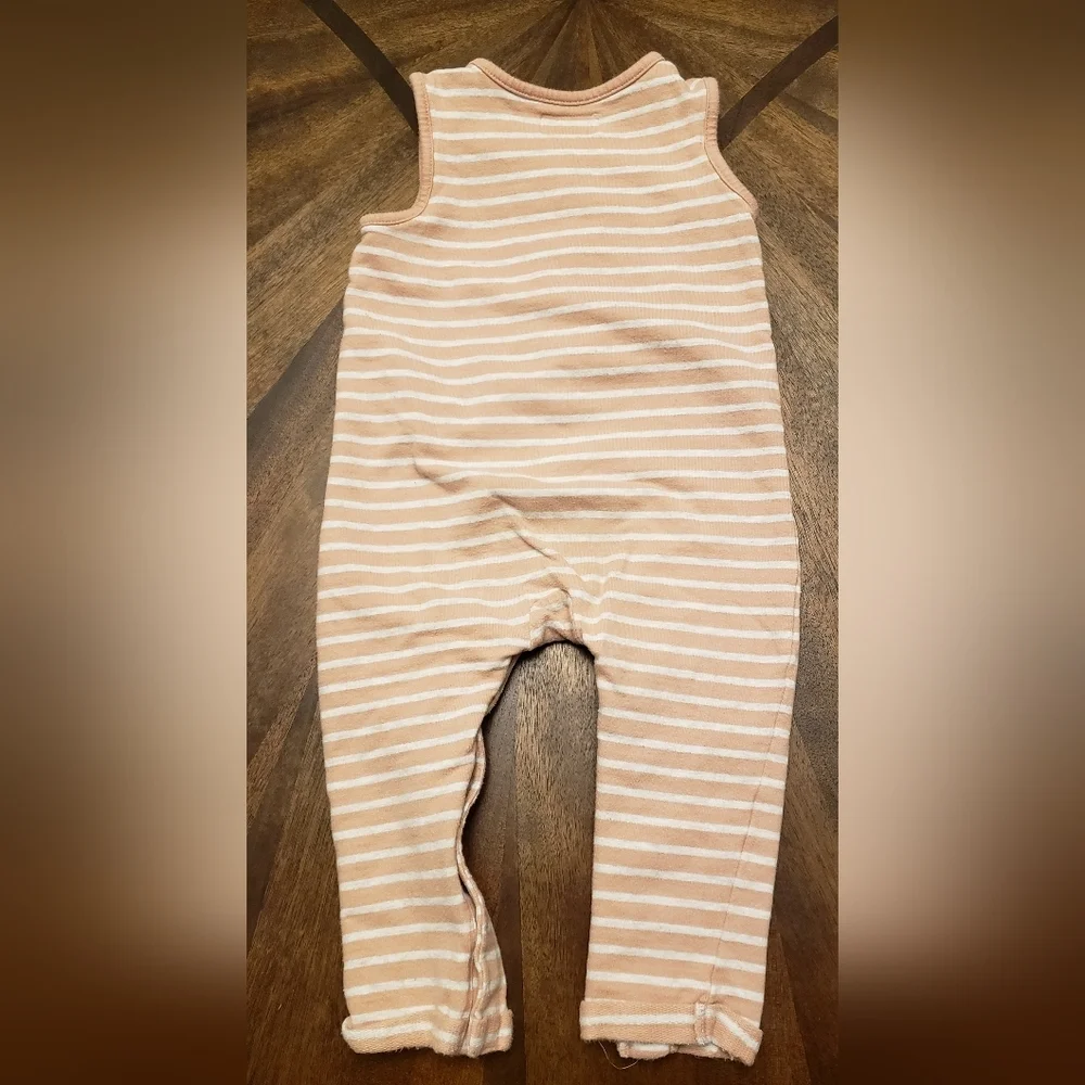 Organic Little Planet By Carter's Striped Sleeveless Baby Girl Romper Size 18m